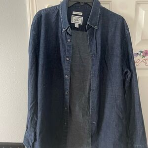 Jos. A. Bank 1905New Edition Mens Blue Denim Button-Up Shirt Size L, 100% Cotton